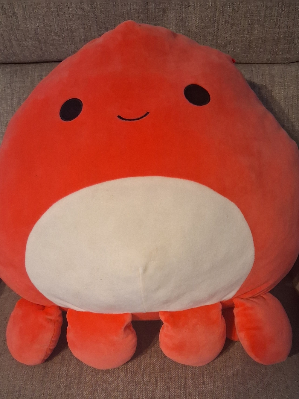 Squishmallows Orange Veronica The Octopus Plush with White Belly 14,'